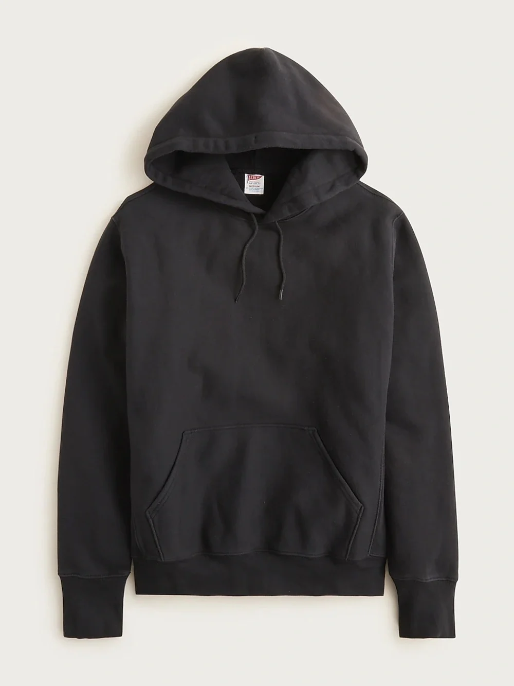 J. Crew Heritage 14 oz Fleece Hoodie Black Mens Large Sweatshirt